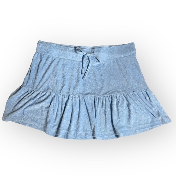 Love, Fire Trendy Plus size Terry Ruffled Mini Skirt - Picture 4 of 4